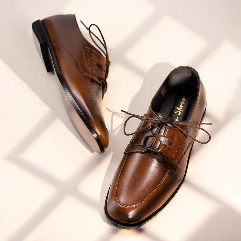 The Double Lace Up Oxford - Brown